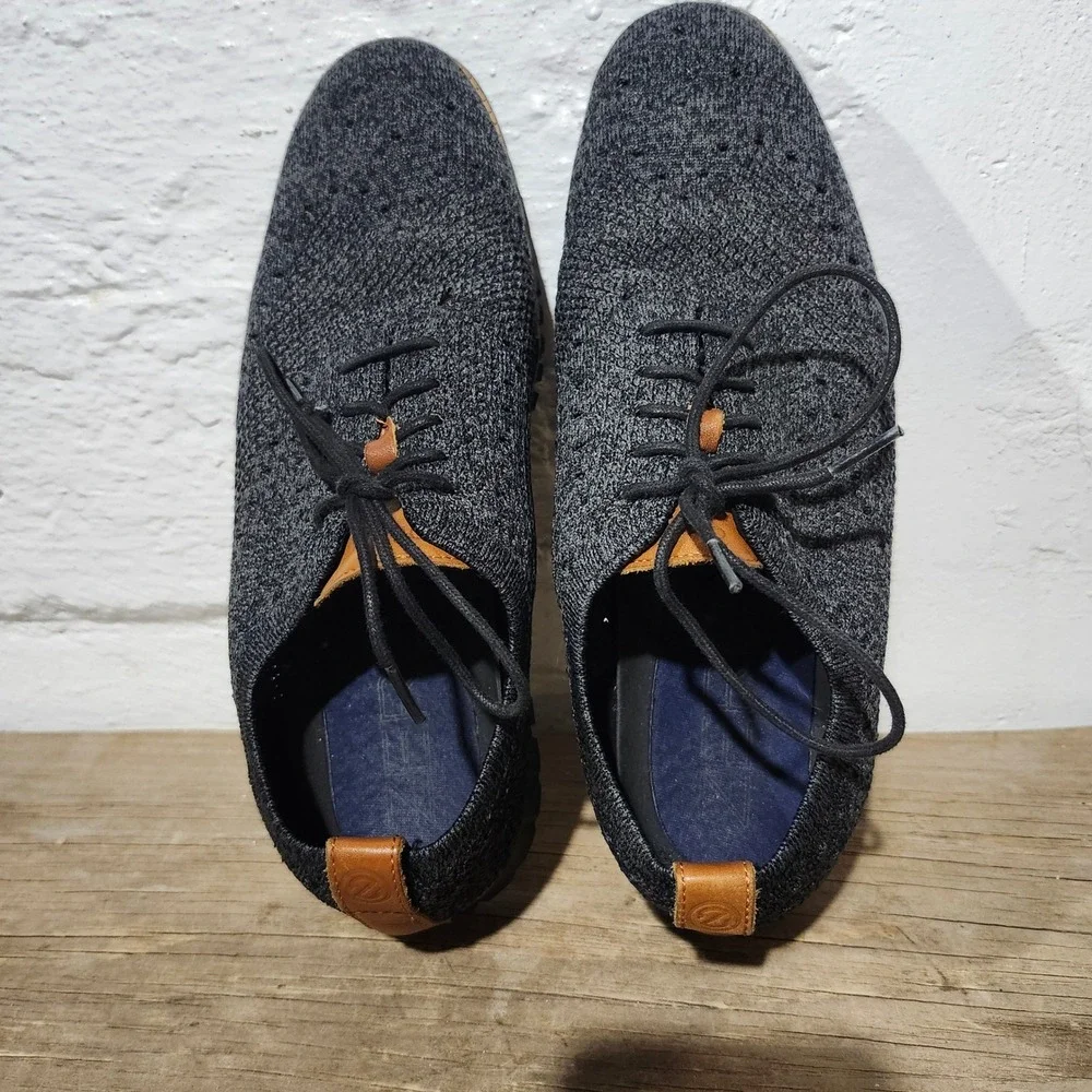 Cole Haan Zerogrand Stitchlite Wingtip Oxford Mens 10.5 M Charcoal Grey C27694
